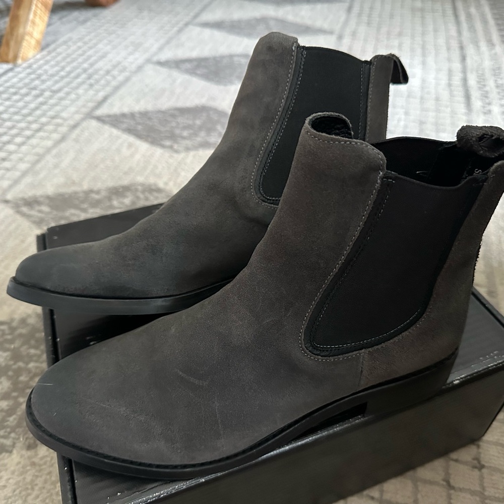 NEW Women’s Thursday boot company duchess shadow gray suede Chelsea boots sz 9.5